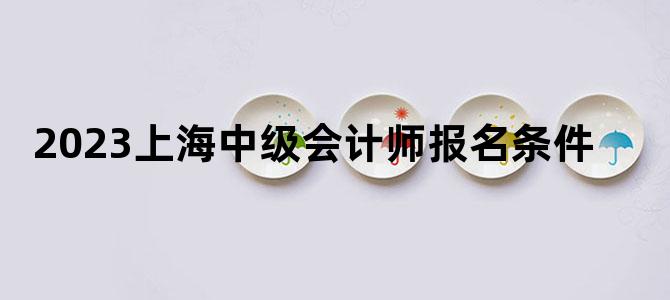 '2023上海中级会计师报名条件'