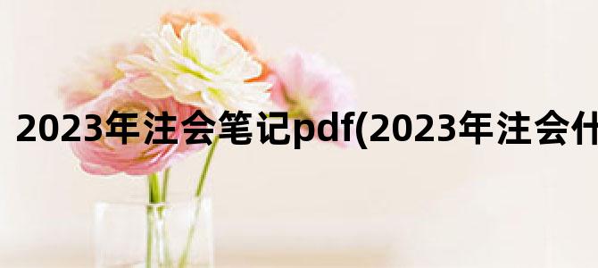 '2023年注会笔记pdf(2023年注会什么时候考试)'