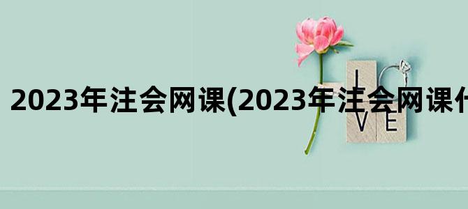 '2023年注会网课(2023年注会网课什么时候开始)'