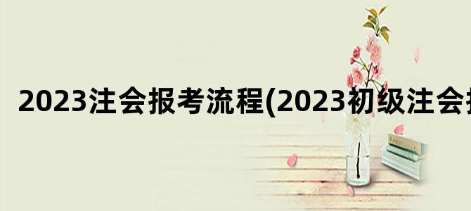 '2023注会报考流程(2023初级注会报考)'