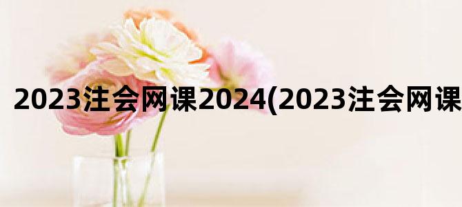 '2023注会网课2024(2023注会网课视频百度云)'
