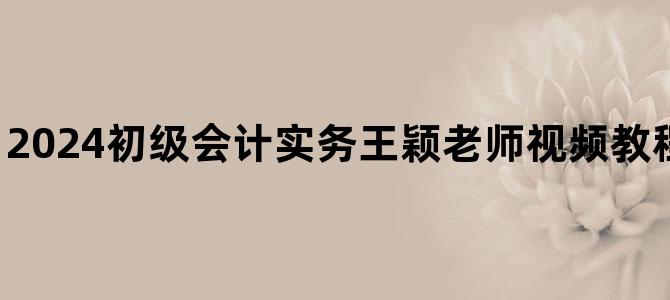 '2024初级会计实务王颖老师视频教程百度云网盘下载'