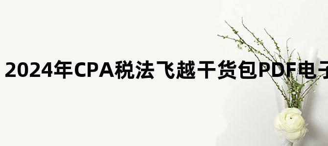 '2024年CPA税法飞越干货包PDF电子版百度云网盘下载'
