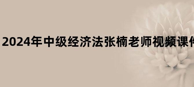 '2024年中级经济法张楠老师视频课件百度云网盘下载'