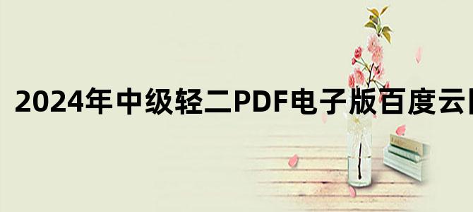 '2024年中级轻二PDF电子版百度云网盘下载'