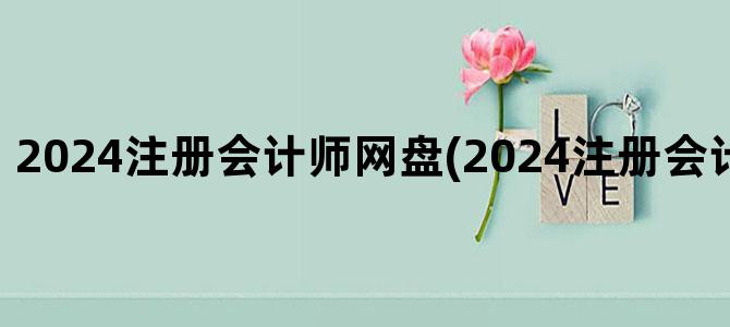 '2024注册会计师网盘(2024注册会计师报名时间)'