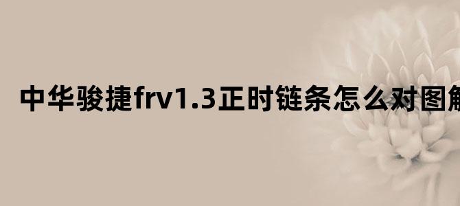 中华骏捷frv1.3正时链条怎么对图解