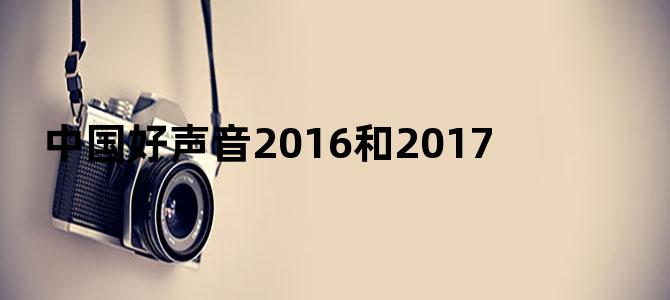 中国好声音2016和2017