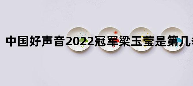 中国好声音2022冠军梁玉莹是第几季出场的