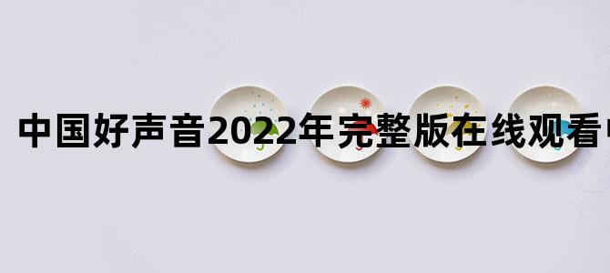 中国好声音2022年完整版在线观看中文视频