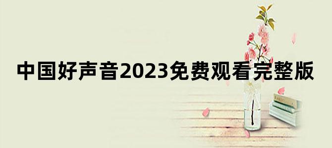 中国好声音2023免费观看完整版