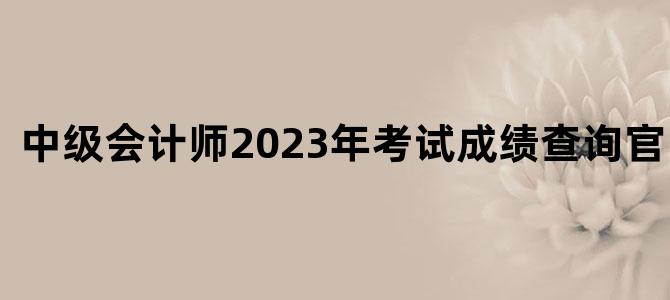 中级会计师2023年考试成绩查询官网下载