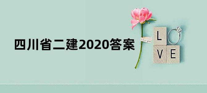四川省二建2020答案