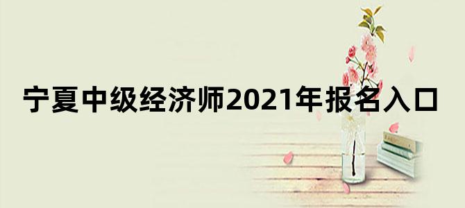 宁夏中级经济师2021年报名入口