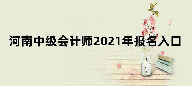 河南中级会计师2021年报名入口