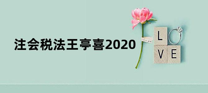 注会税法王亭喜2020