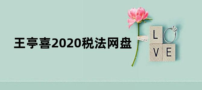 王亭喜2020税法网盘
