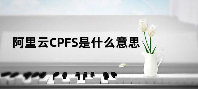 阿里云CPFS是什么意思