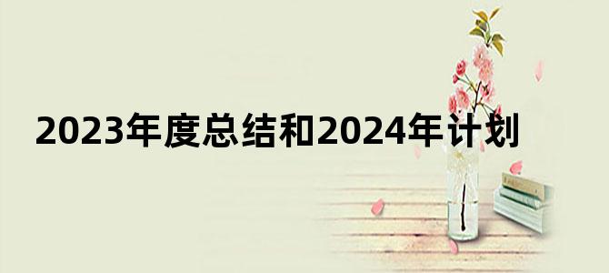 2023年度总结和2024年计划