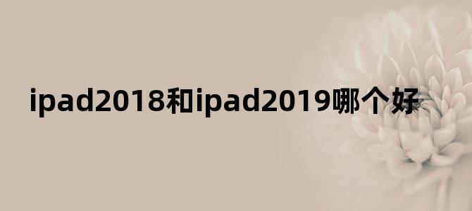 ipad2018和ipad2019哪个好