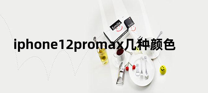 iphone12promax几种颜色