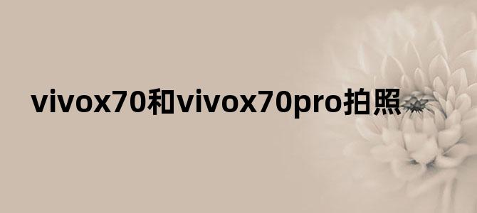 vivox70和vivox70pro拍照