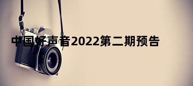 中国好声音2022第二期预告