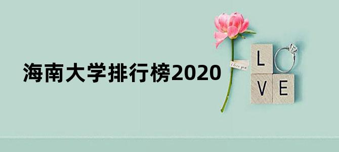 海南大学排行榜2020