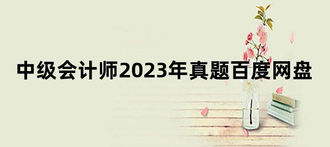 '中级会计师2023年真题百度网盘'
