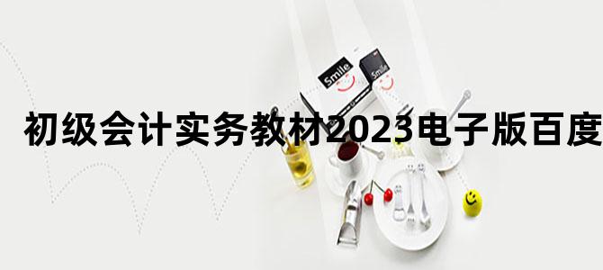 '初级会计实务教材2023电子版百度云'