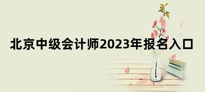 '北京中级会计师2023年报名入口'