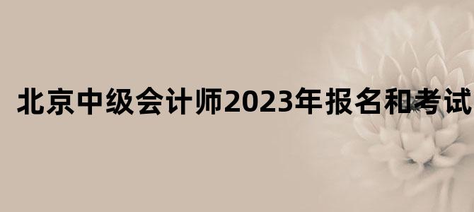 '北京中级会计师2023年报名和考试时间'