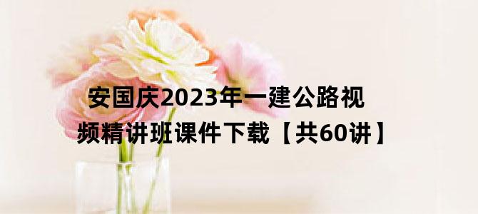 '安国庆2023年一建公路视频精讲班课件下载【共60讲】'