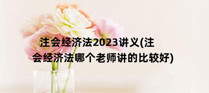 '注会经济法2023讲义(注会经济法哪个老师讲的比较好)'
