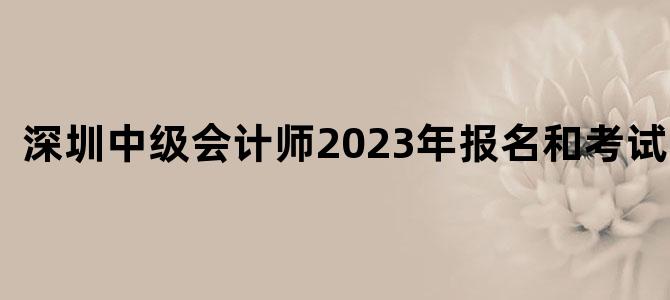 '深圳中级会计师2023年报名和考试时间'