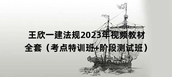 '王欣一建法规2023年视频教材全套（考点特训班+阶段测试班）'