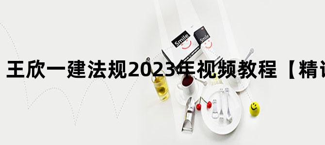 '王欣一建法规2023年视频教程【精讲班-新教材】'