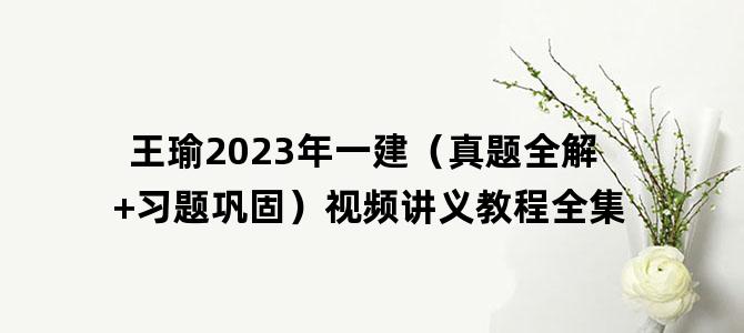 '王瑜2023年一建（真题全解+习题巩固）视频讲义教程全集'
