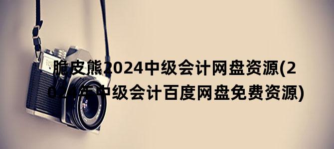 '脆皮熊2024中级会计网盘资源(2024年中级会计百度网盘免费资源)'