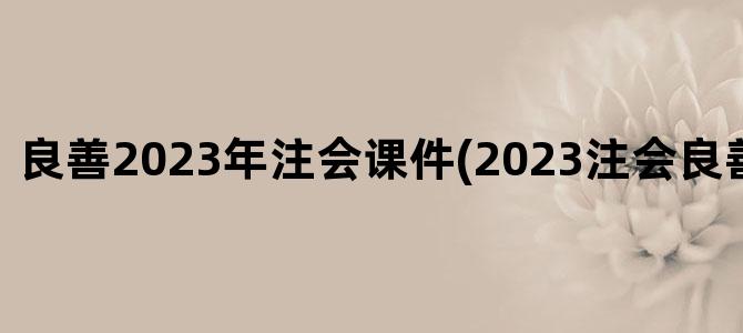'良善2023年注会课件(2023注会良善无敌通关)'