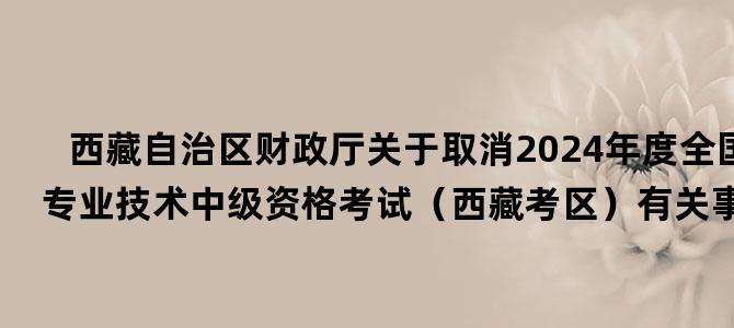 '西藏自治区财政厅关于取消2024年度全国会计专业技术中级资格考试（西藏考区）有关事项的公告'