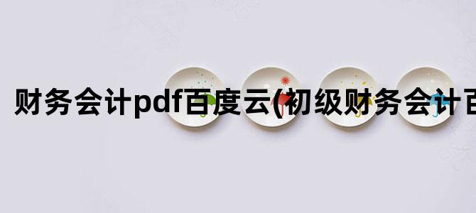 '财务会计pdf百度云(初级财务会计百度云)'