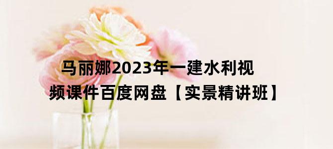 '马丽娜2023年一建水利视频课件百度网盘【实景精讲班】'